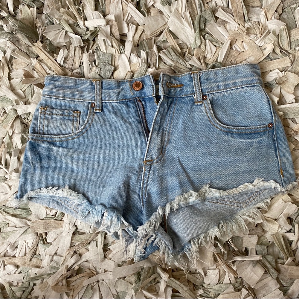 high wasted jean shorts